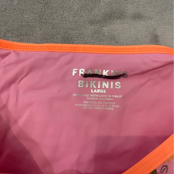 New! Frankies Bikinis Full Moon Floral Bikini Bottom in Queens Bath 10732 - Picture 6 of 9